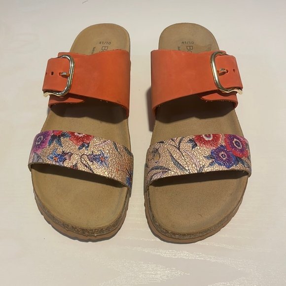 Bos & Co - LAPO in Mandarin made in Italy arch support  cork sandal wedge sz 10 - Picture 2 of 10